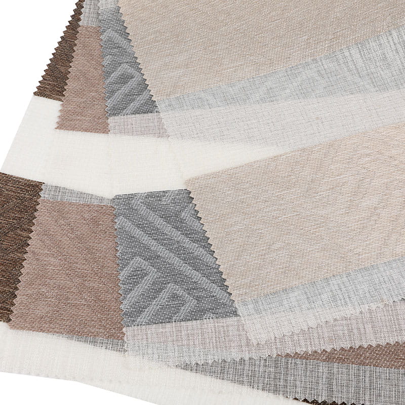 GD10 Kain Buta Zebra Dua Lapisan Penghantaran Cahaya Separuh Hitam