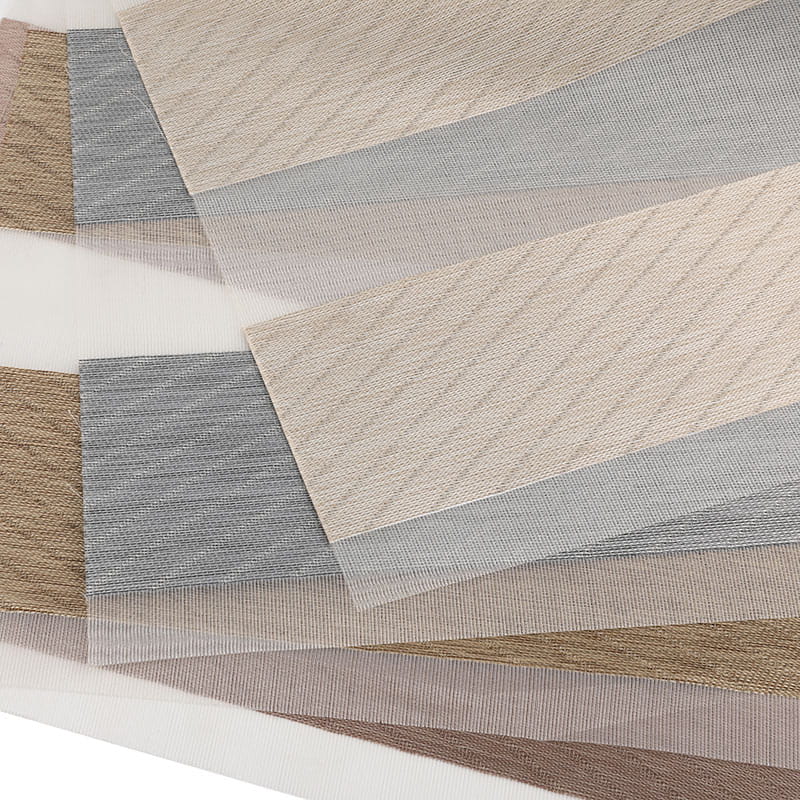 GD23 Penebat Berganda Kain Buta Zebra Separa Blackout Boleh Laras