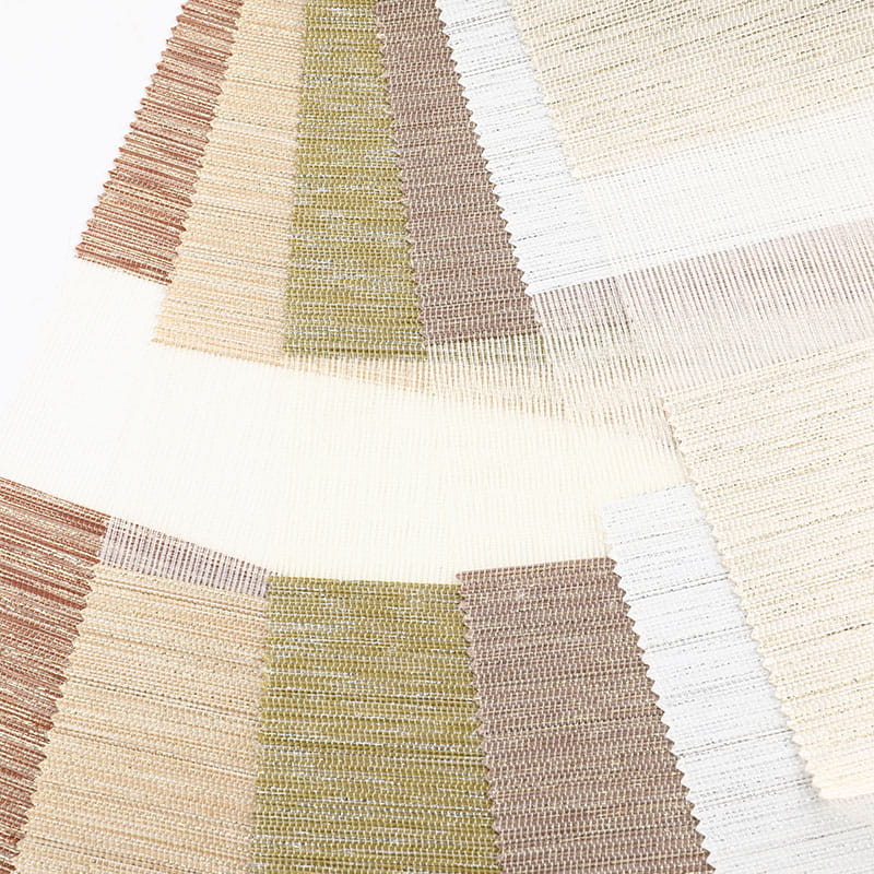 F048 Kesan Lorekan Boleh Laras Fabrik Buta Zebra Separuh Hitam